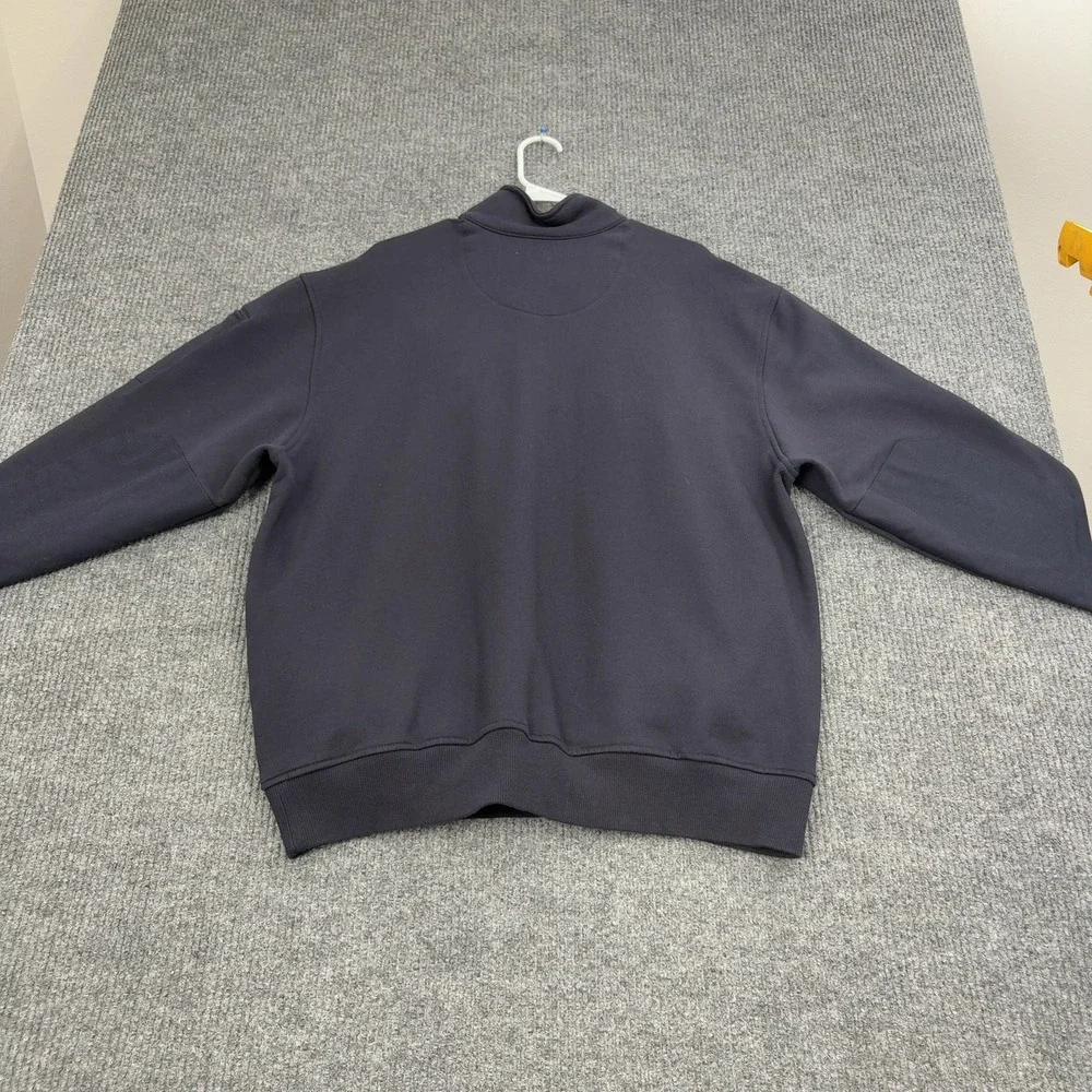 Blaine Hill Fire Dept Pullover Mens XL‎ Navy Blue Quarter Zip Workwear Style